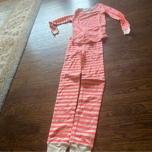 Crewcuts Neon Pink color striped 2 pcs sleepwear girl's size 14